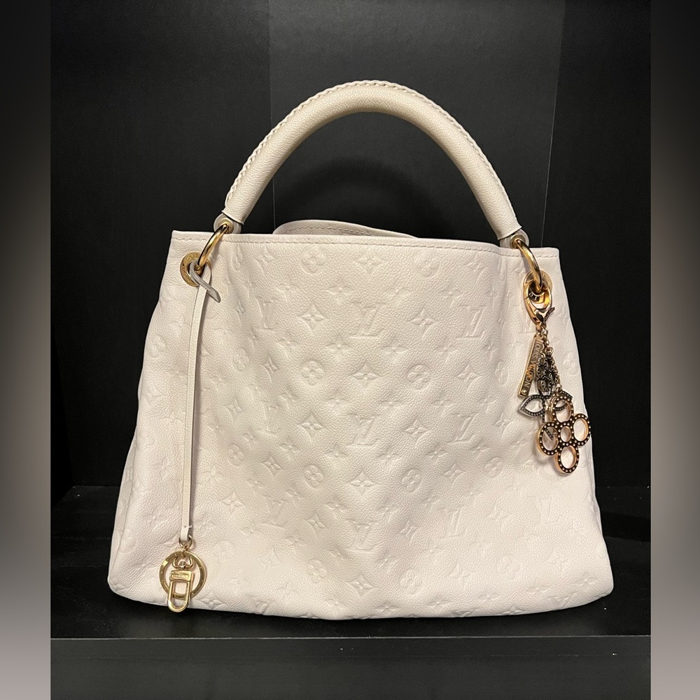 Louis Vuitton Emperinte Artsy Monogram Calf Leather Cream Luxury Hobo Bag